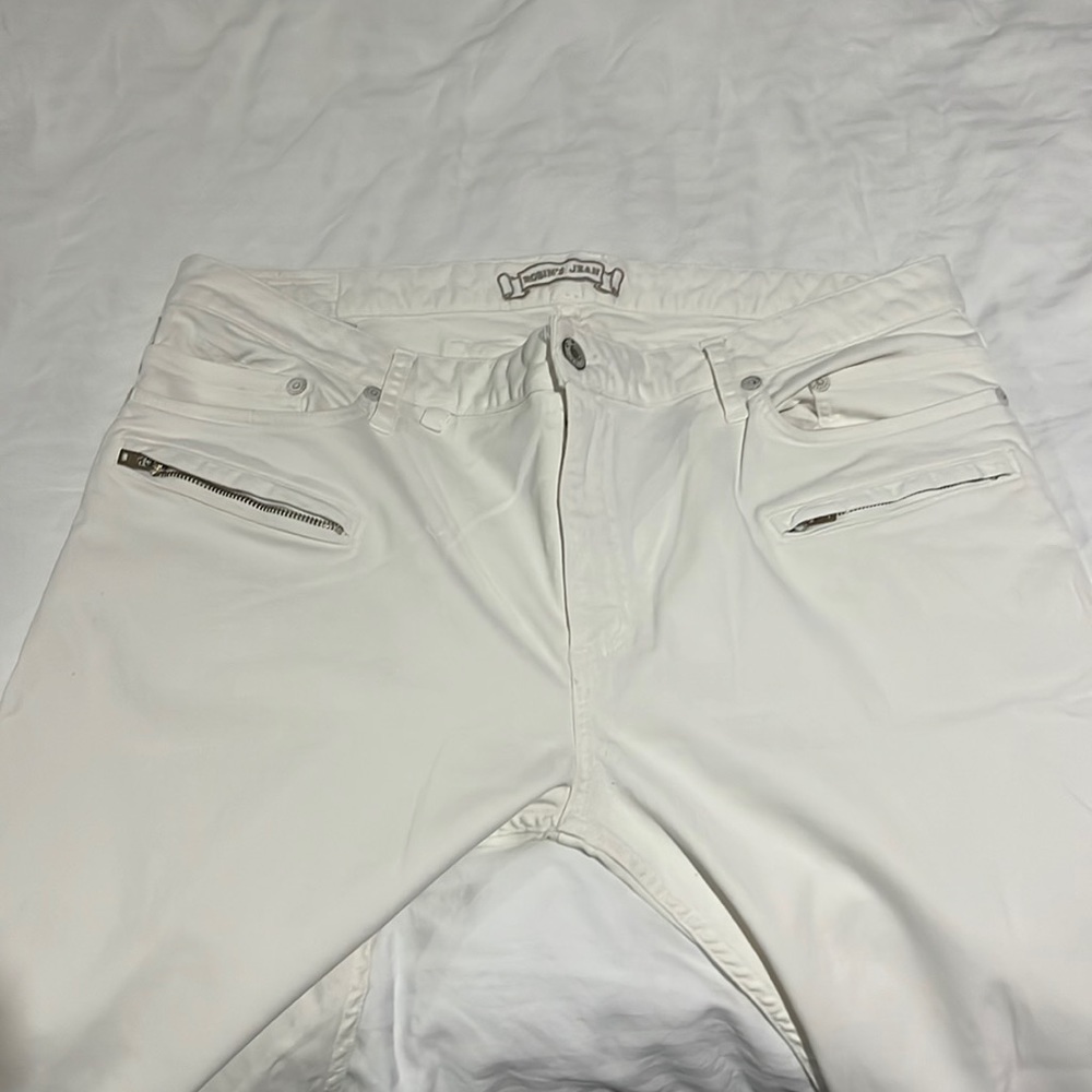 robins jeans white slight distressed marks
